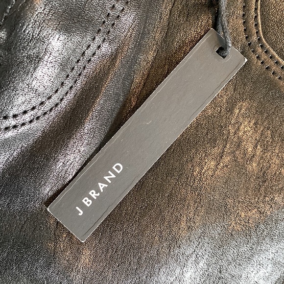 J-Brand real leather black pants brand new with tag never worn size 24 - Picture 4 of 7